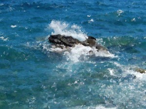 Choppy Shallows with Rock